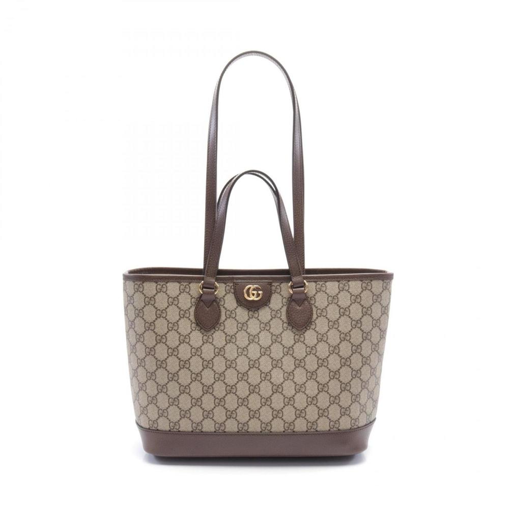 GUCCI Brown Leather Tote Bag - Picture 2 of 5